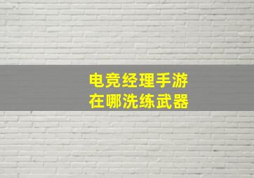 电竞经理手游 在哪洗练武器